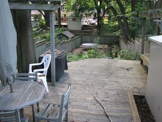 Backyard of the Beaches house in Toronto